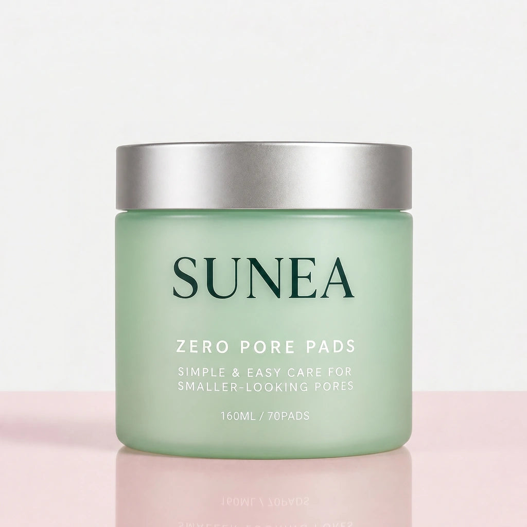 SUNEA Zero Pore Pads — visuel produit (160 ml / 70 pièces)