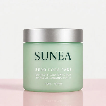 SUNEA Zero Pore Pads — visuel produit (160 ml / 70 pièces)