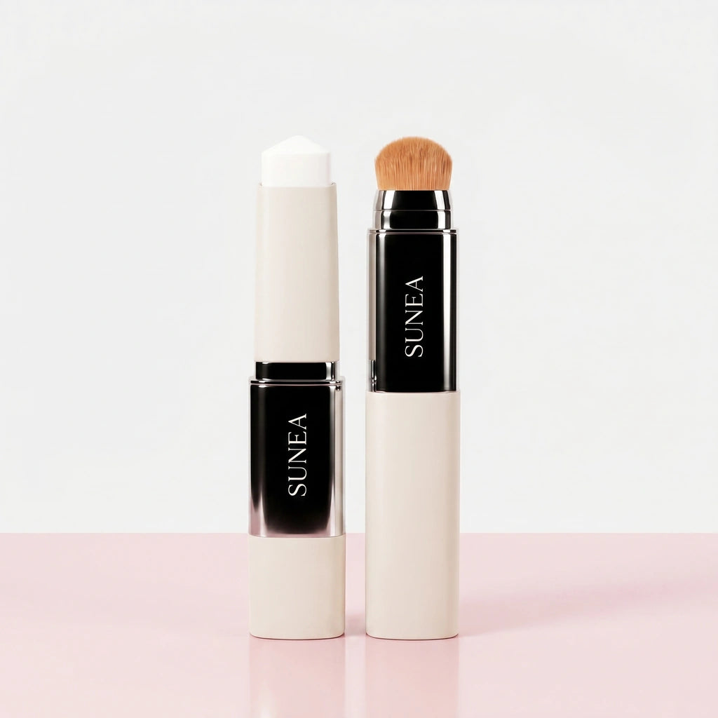 Sunea Stick Teint Adaptatif — design 2-en-1 avec crème et pinceau