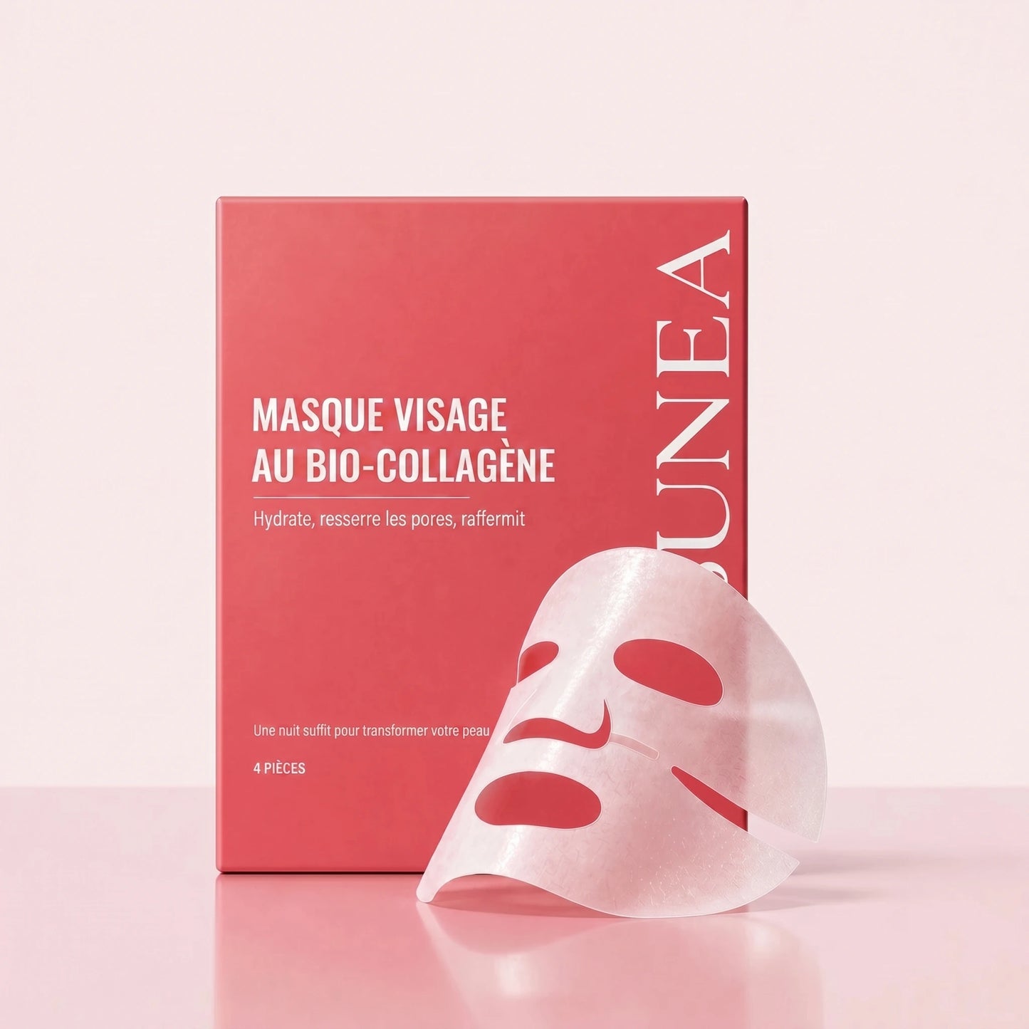SUNEA Masque visage au bio-collagène — visuel produit (4 pièces)
